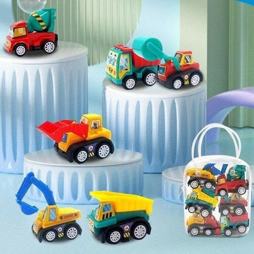 סט 6 מכוניות ומשאיות לילדים | ג'סטה שופ | Jesta Shop