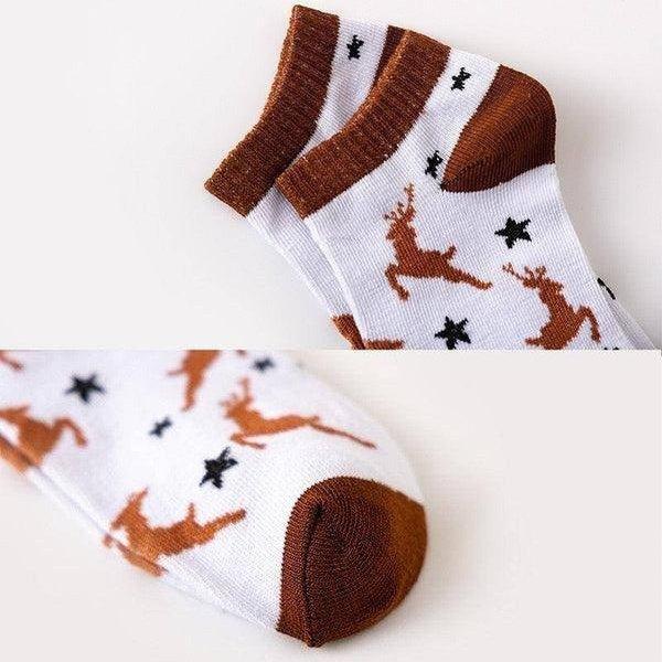 סט 5 זוגות גרביים מגניבות לנשים בסגנון איילים | ג'סטה שופ | Jesta Shop