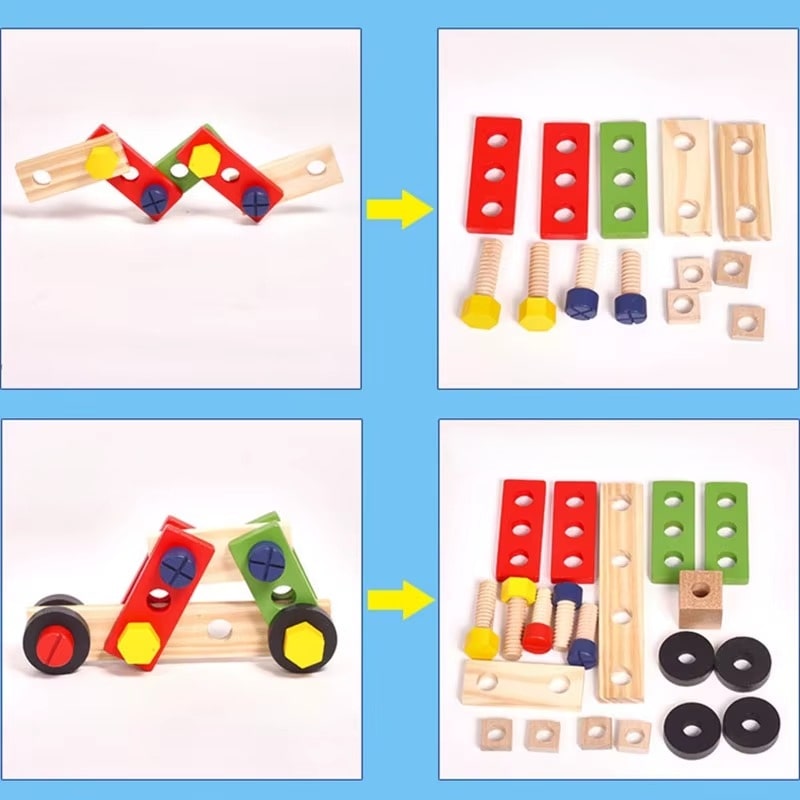 סט ארגז כלים מעץ מושלם לילדים | ג'סטה שופ | Jesta Shop