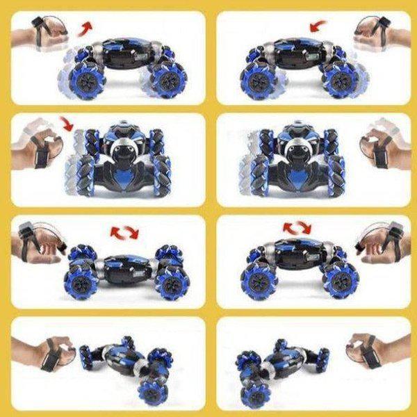 מכונית פעלולים מתהפכת עם שלט שעון לביש | ג'סטה שופ | Jesta Shop