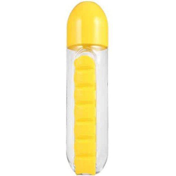 בקבוק שתייה משולב ארגונית לכדורים ולתרופות | ג'סטה שופ | Jesta Shop