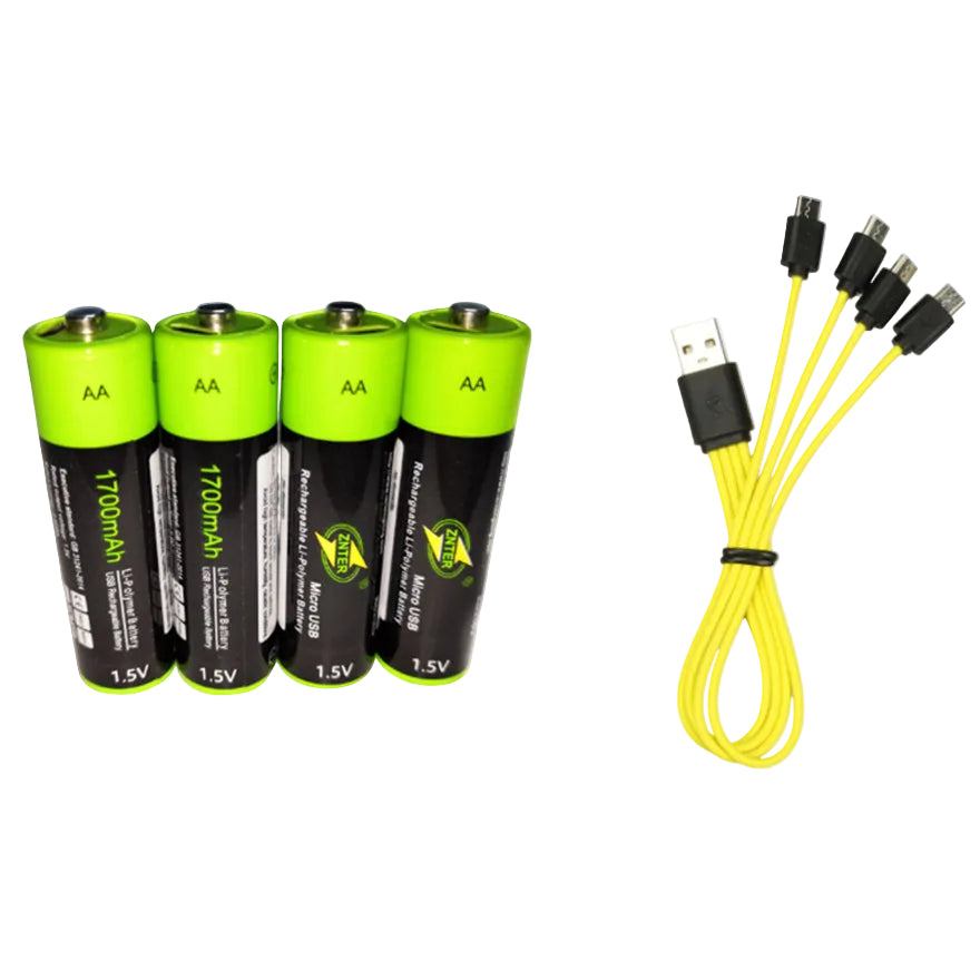 סוללות אצבע AA נטענות USB | ג'סטה שופ | Jesta Shop
