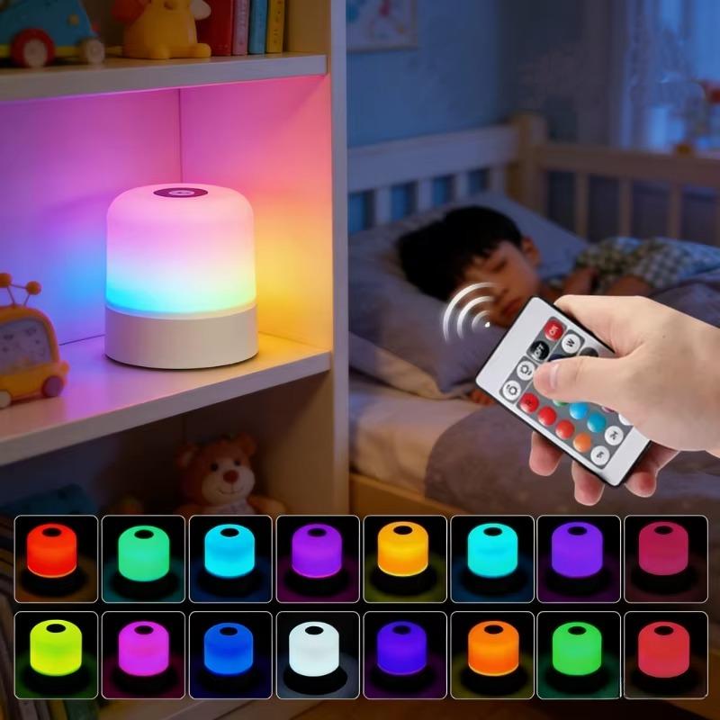 מנורת לילה RGB מחליפה צבעים עם שלט | ג'סטה שופ | Jesta Shop
