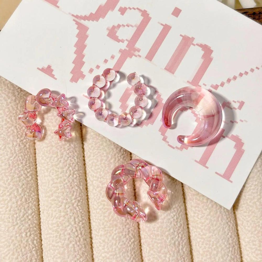 סט 4 עגילי קליפס ללא חור | ג'סטה שופ | Jesta Shop