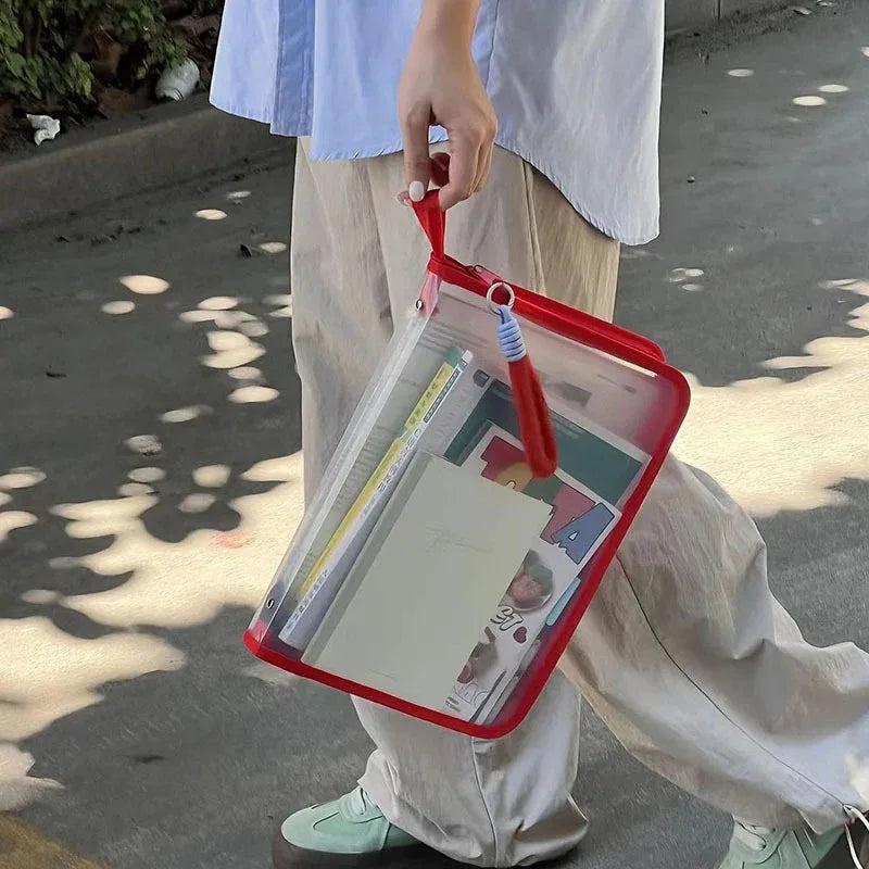 תיקיית אחסון שקופה עם רוכסן לארגון מסמכים | ג'סטה שופ | Jesta Shop