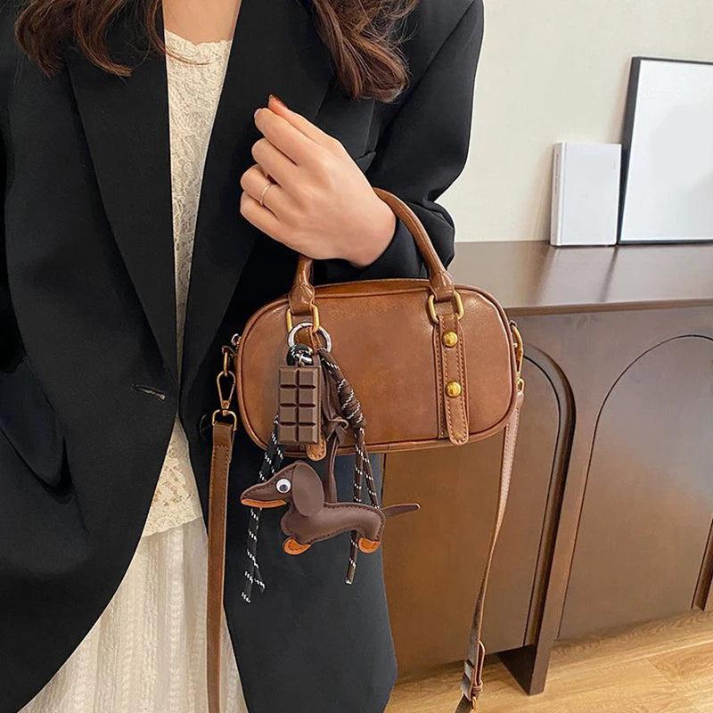 מחזיק מפתחות תליון תיק חמוד בעיצוב כלב