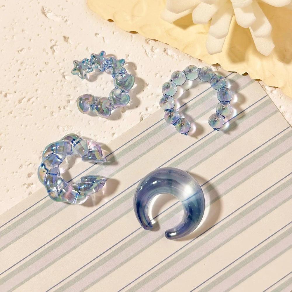 סט 4 עגילי קליפס ללא חור | ג'סטה שופ | Jesta Shop