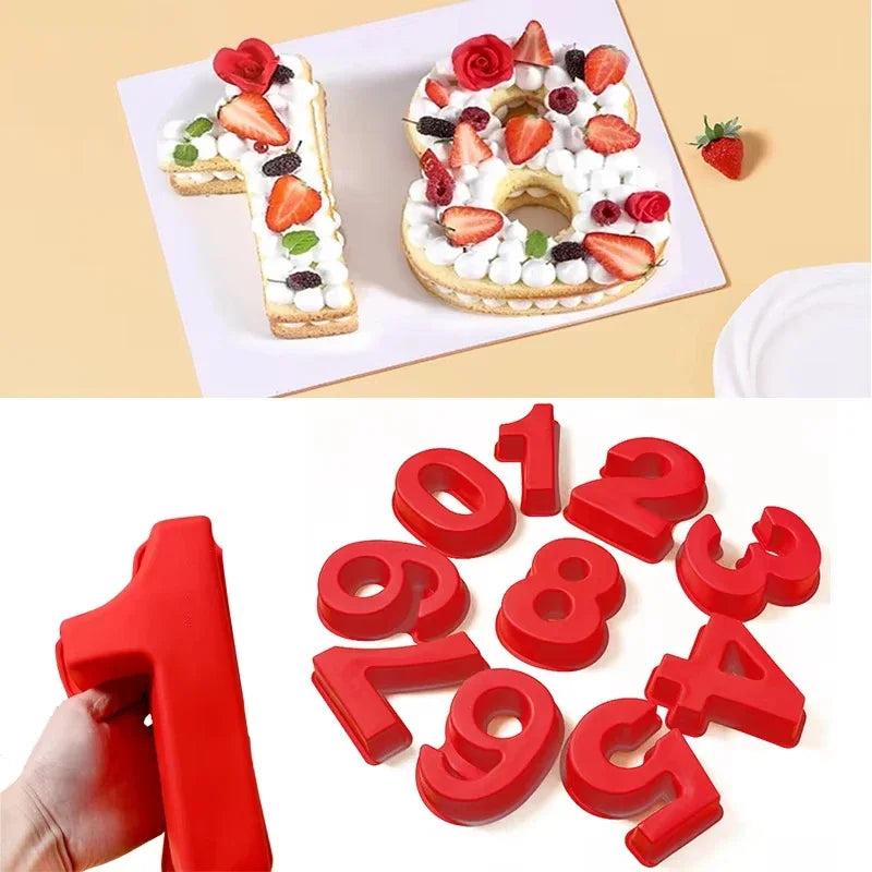 תבנית אפייה מסיליקון לעוגה בצורת מספר תלת ממדי | ג'סטה שופ | Jesta Shop