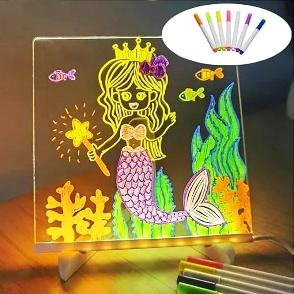 ערכת לוח ציור מחיק שקוף מואר וטושים | ג'סטה שופ | Jesta Shop