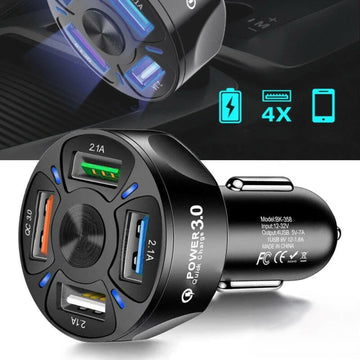 שקע USB מהיר לרכב 4 יציאות | ג'סטה שופ | Jesta Shop
