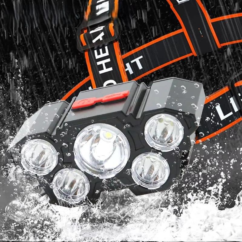 פנס ראש מתכוונן 5 נורות LED | ג'סטה שופ | Jesta Shop
