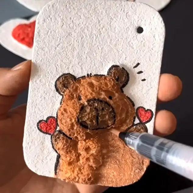 חבילת 10 דפי ציור תלת מימדיים מתנפחים בצבעי מים | ג'סטה שופ | Jesta Shop