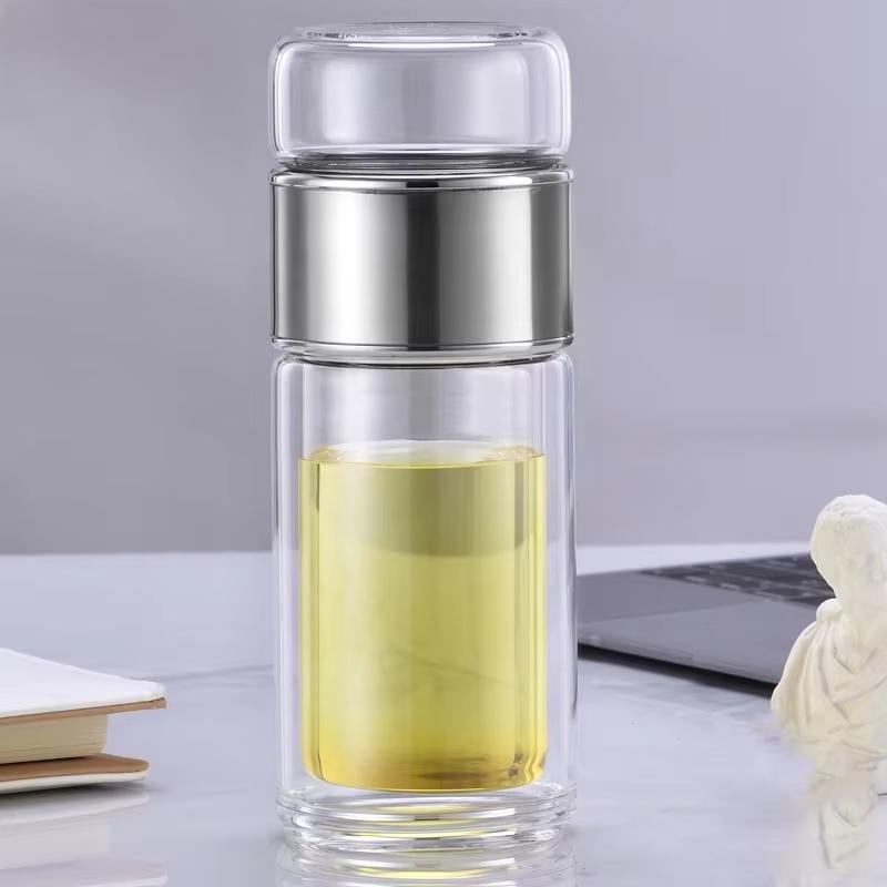 בקבוק זכוכית לחליטת תה דו-שכבתית עם מסנן מובנה | ג'סטה שופ | Jesta Shop