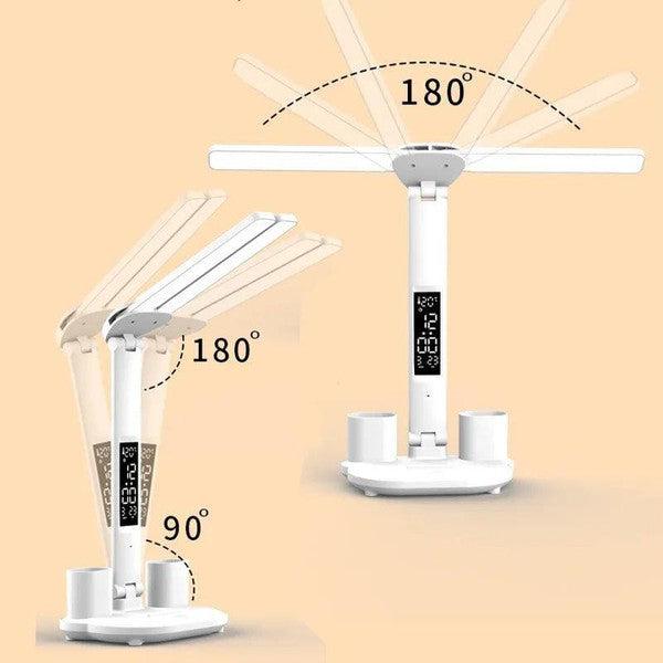 מנורת שולחן מתקפלת נטענת USB בעלת ראש תאורה כפול | ג'סטה שופ | Jesta Shop