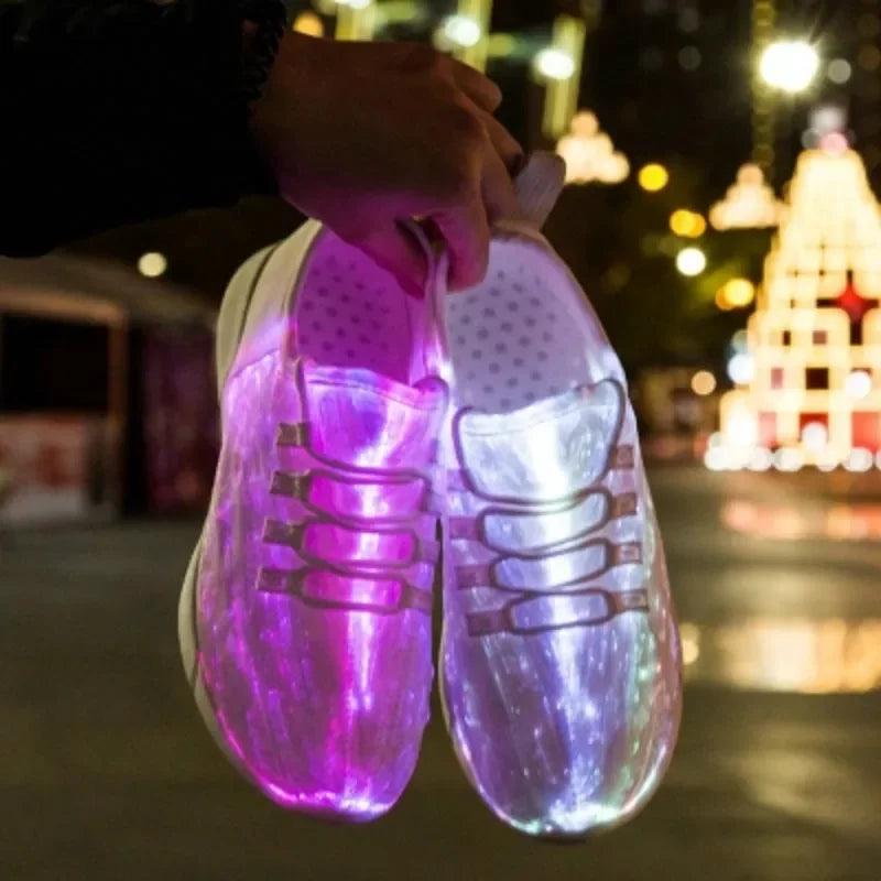 נעלי ספורט זוהרות עם תאורת לד נטענת USB | ג'סטה שופ | Jesta Shop