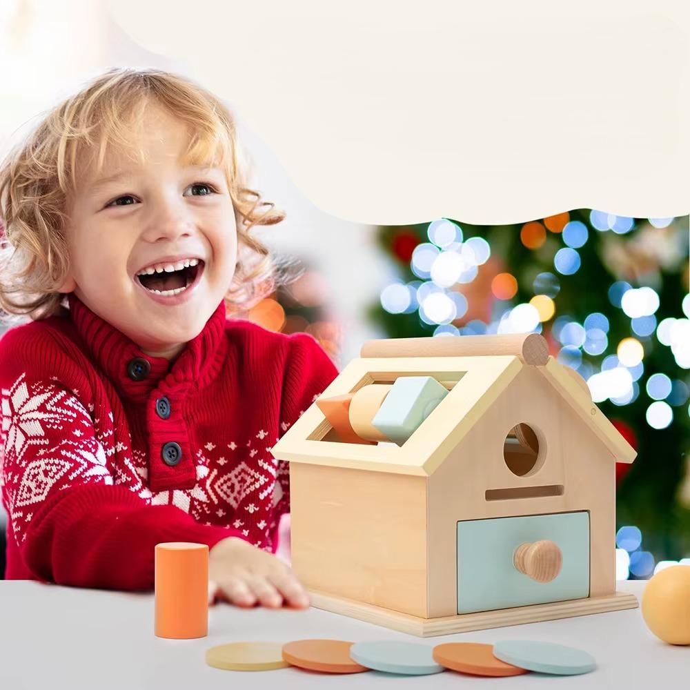 משחק מונטסורי 5 ב-1 קופסת התאמת צורות