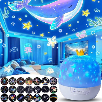 מנורת לילה לילדים מקרן אור צבעוני | ג'סטה שופ | Jesta Shop