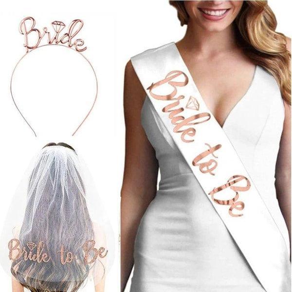סט אביזרים לכלה מסיבת רווקות Bride To Be | ג'סטה שופ | Jesta Shop