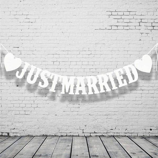 שלט חתן כלה Just Married | ג'סטה שופ | JestaShop