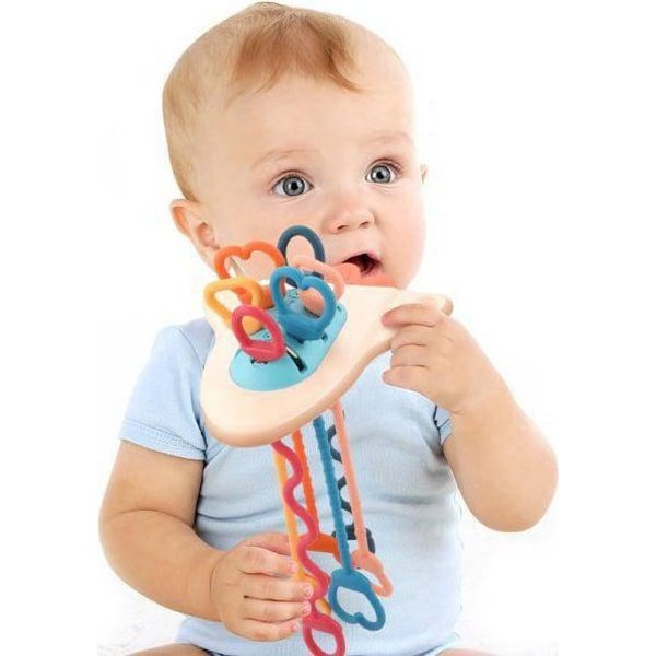 צעצוע משולב נשכן לבקיעת שיניים ואימון אצבעות לתינוק | ג'סטה שופ | JestaShop