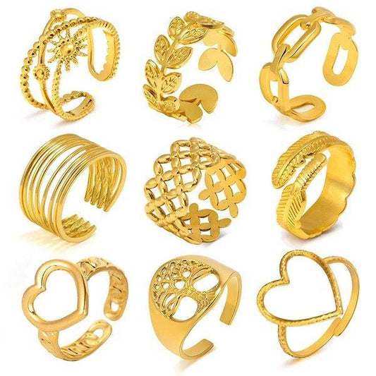 טבעת איכותית לנשים בצבע זהב במגוון סגנונות | ג'סטה שופ | JestaShop